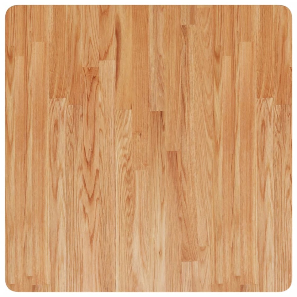 Tablero de mesa cuadrada madera roble marrón claro 70x70x4