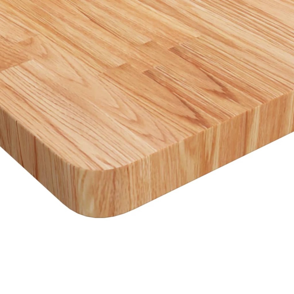 Tablero de mesa cuadrada madera roble marrón claro 70x70x4