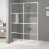 Mampara de ducha vidrio ESG transparente blanco 140x195
