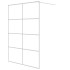 Mampara de ducha vidrio ESG transparente blanco 140x195