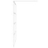 Mampara de ducha vidrio ESG transparente blanco 140x195