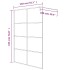 Mampara de ducha vidrio ESG transparente blanco 140x195