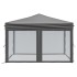 Carpa para fiestas plegable con paredes gris antracita 3x3