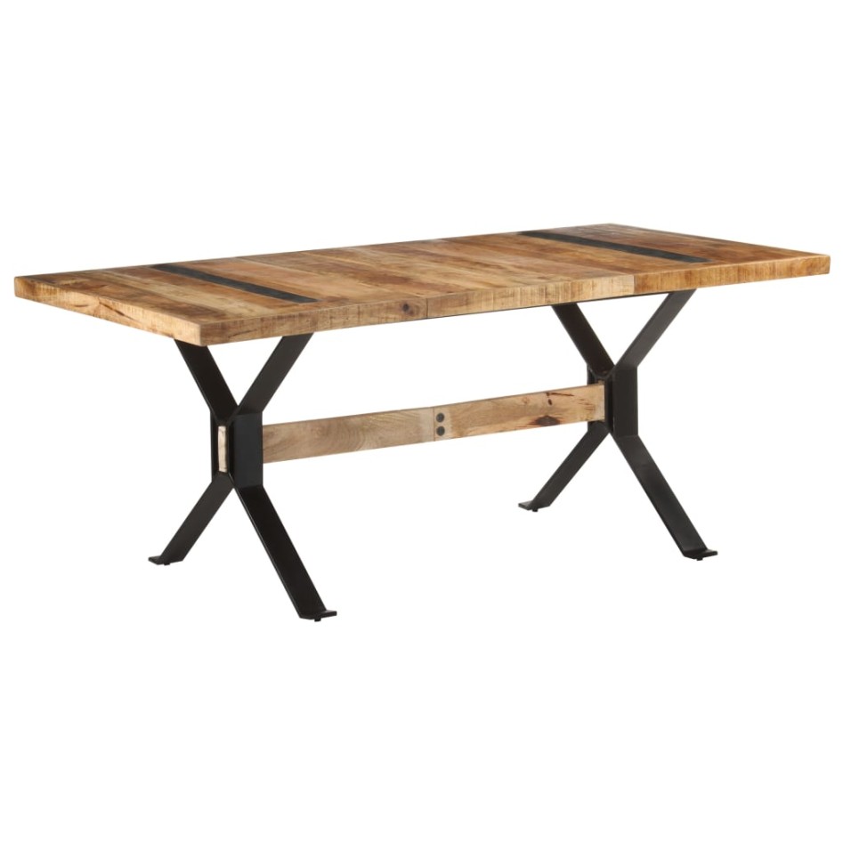 Mesa de comedor madera de mango rugosa 180x90x76