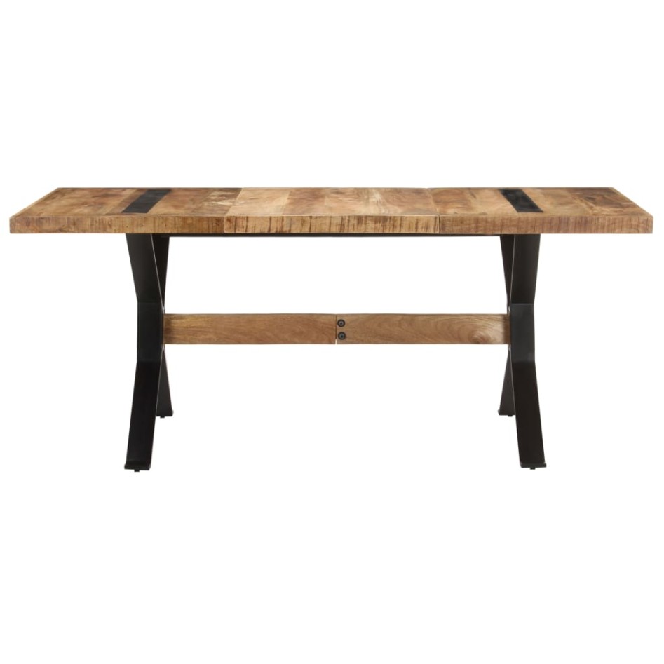 Mesa de comedor madera de mango rugosa 180x90x76