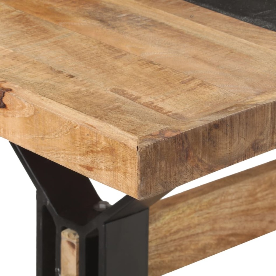 Mesa de comedor madera de mango rugosa 180x90x76