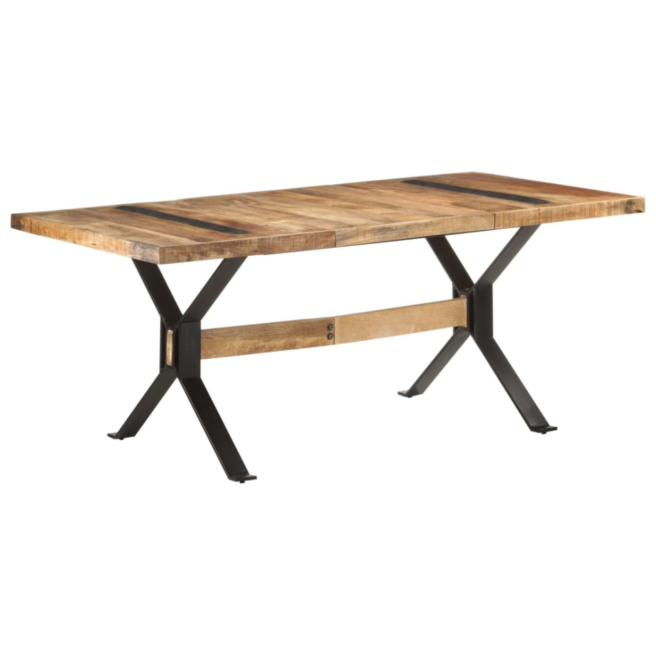 Mesa de comedor madera de mango rugosa 180x90x76