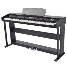 Piano digital de 88 teclas con pedales negro tabla