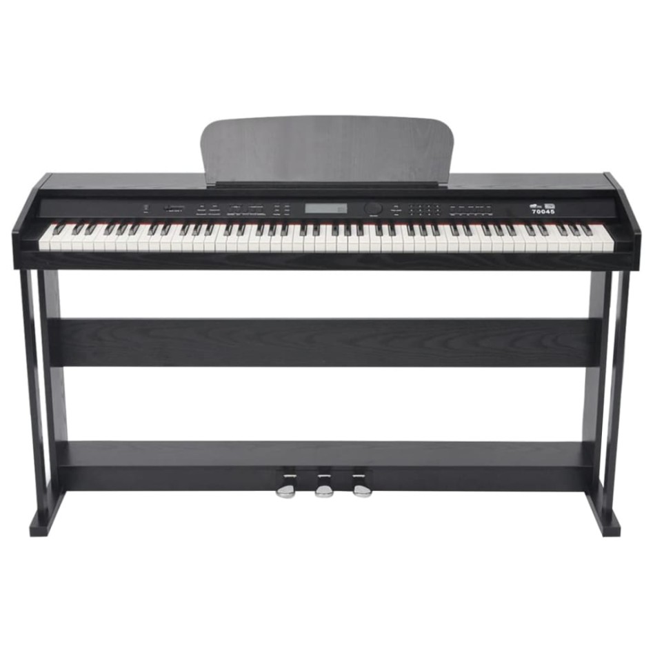 Piano digital de 88 teclas con pedales negro tabla