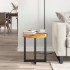 Mesa de centro de madera maciza de teca y polirresina 40x45