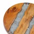 Mesa de centro de madera maciza de teca y polirresina 40x45