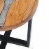 Mesa de centro de madera maciza de teca y polirresina 40x45