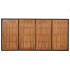 Mesa de jardín superficie de madera ratán PE negro 190x90x75