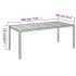 Mesa de jardín superficie de madera ratán PE negro 190x90x75