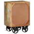 Mesita de noche con ruedas madera maciza reciclada 40x30x57