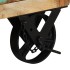 Mesita de noche con ruedas madera maciza reciclada 40x30x57