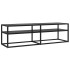 Mueble para TV vidrio templado negro 140x40x40,5