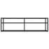 Mueble para TV vidrio templado negro 140x40x40,5