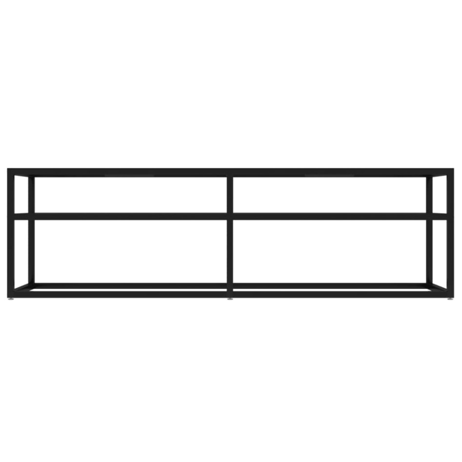 Mueble para TV vidrio templado negro 140x40x40,5