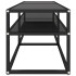 Mueble para TV vidrio templado negro 140x40x40,5