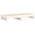 Sofá cama extraíble madera maciza de pino blanco 2x(75x190)