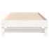Sofá cama extraíble madera maciza de pino blanco 2x(75x190)