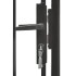 Puerta de jardín de acero negro 1x1,5