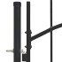 Puerta de jardín de acero negro 1x1,5