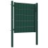 Puerta de valla de PVC y acero verde 100x81