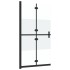 Mampara de ducha plegable vidrio ESG medio esmerilado 80x190