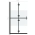 Mampara de ducha plegable vidrio ESG medio esmerilado 80x190
