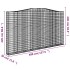 Cesta gaviones forma arco hierro galvanizado 400x30x220/240