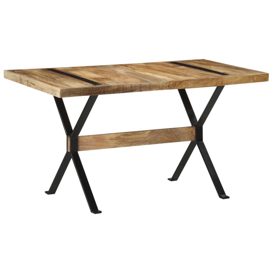 Mesa de comedor madera de mango rugosa 140x70x76