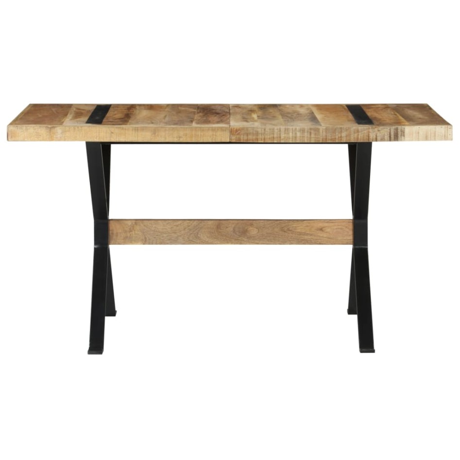 Mesa de comedor madera de mango rugosa 140x70x76