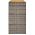 Mesa auxiliar jardín tapa madera ratán PE gris 100x40x75