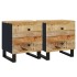 Mesitas de noche 2 uds madera maciza de mango 40x33x46