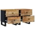 Mesitas de noche 2 uds madera maciza de mango 40x33x46
