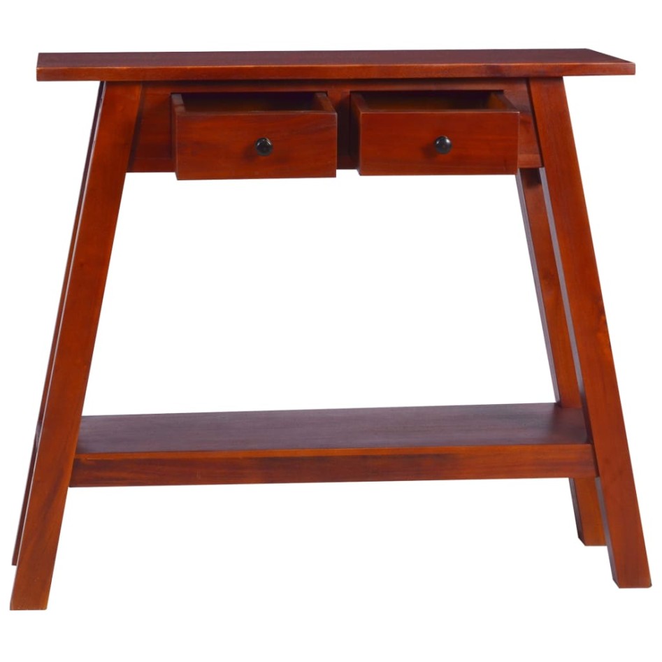 Mesa consola clásica de madera maciza caoba marrón