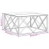 Mesa de centro de acero inoxidable y vidrio dorada 80x80x40