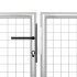 Puerta de jardín de acero plateado 400x100
