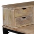 Escritorio de madera maciza de mango y acero 110x50x96