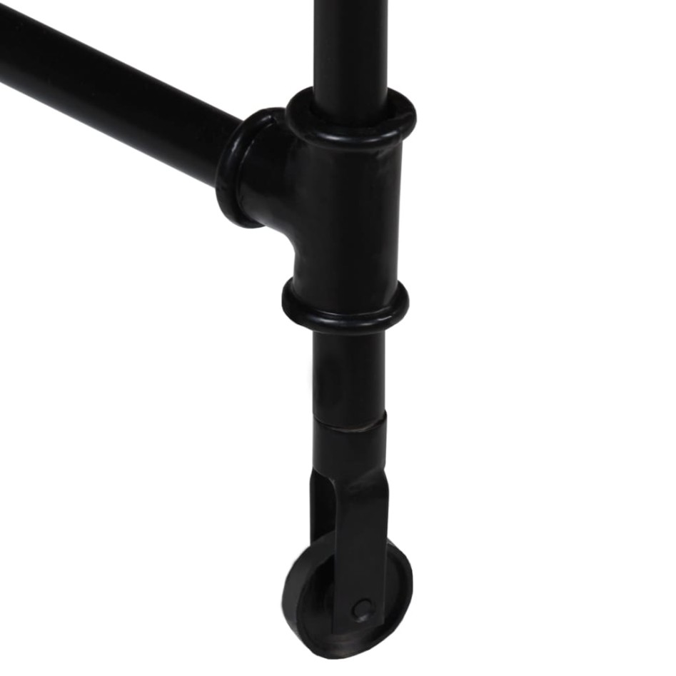 Escritorio de madera maciza de mango y acero 110x50x96