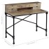 Escritorio de madera maciza de mango y acero 110x50x96