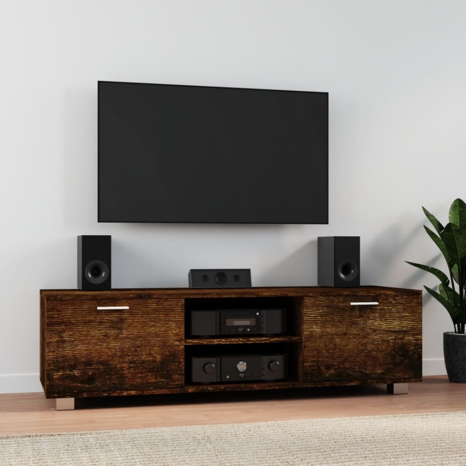 Mueble para TV madera contrachapada roble ahumado