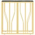 Mesa consola de acero inoxidable y vidrio dorada 70x30x70