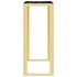 Mesa consola de acero inoxidable y vidrio dorada 70x30x70