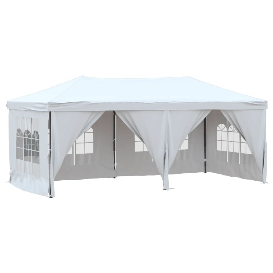 Carpa para fiestas plegable con paredes laterales blanca 3x6