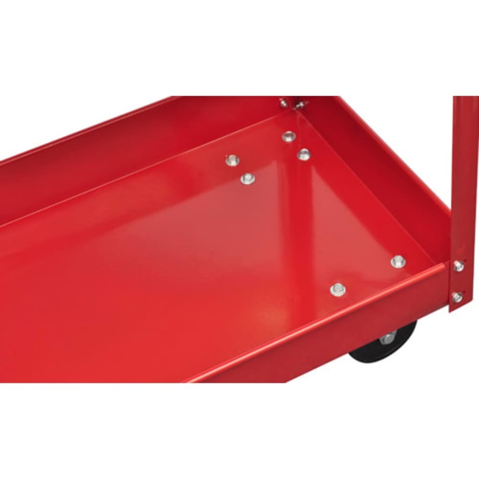 Carrito de herramientas de taller 2 uds 2 estantes rojo 100