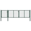 Puerta de jardín de acero verde 400x100 cm