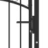 Puerta de valla con picos acero negro 100x125